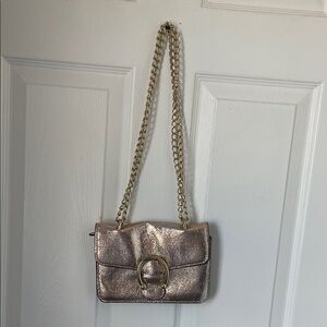 Steve Madden Elegant Metallic Chain Shoulder Bag